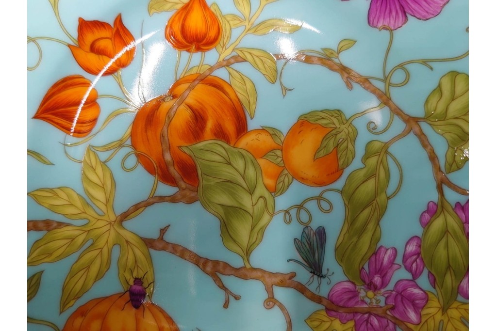 フランス　HERMES(エルメス)　シエスタアイランドシリーズ　彩り豊かな意匠が美しいマグカップ&プレート　(R-087215)