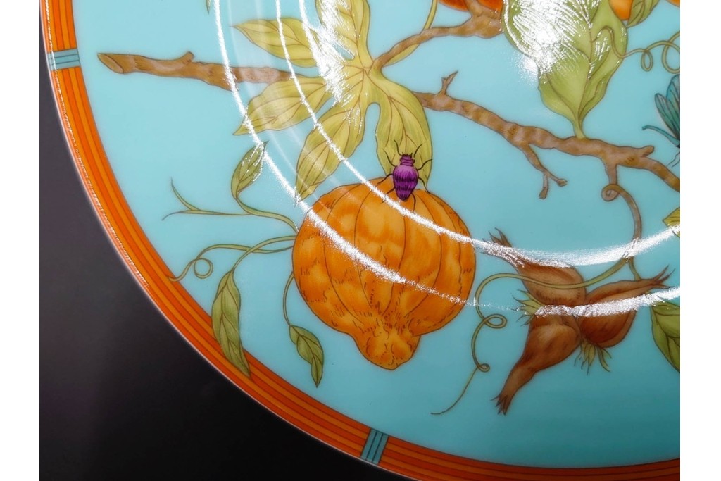 フランス　HERMES(エルメス)　シエスタアイランドシリーズ　彩り豊かな意匠が美しいマグカップ&プレート　(R-087215)