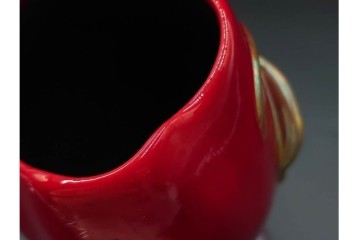 ハンガリー　Zsolnay(ジョルナイ)　エオシン釉?　高さ約28cm　チューリップの意匠が印象的な花瓶　(R-087216)