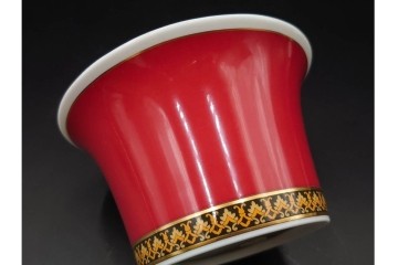 イタリア　VERSACE(ヴェルサーチェ)　Rosenthal(ローゼンタール)　メデューサモチーフのカップ&ソーサー(ロー)・プレートセット　(R-087217)