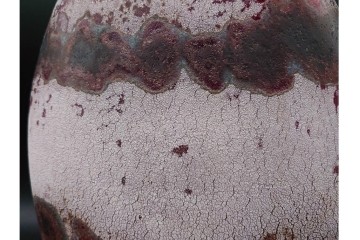 イタリア　アルフレッド・バルビーニ(BARBINI)　ムラノガラス(ムラーノガラス)　高さ約33cm　端正な雰囲気の花瓶　(R-087219)