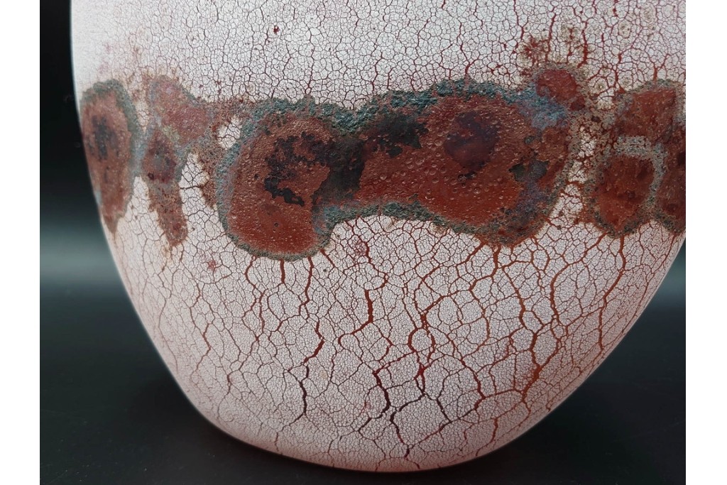 イタリア　アルフレッド・バルビーニ(BARBINI)　ムラノガラス(ムラーノガラス)　高さ約33cm　端正な雰囲気の花瓶　(R-087219)