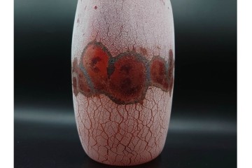 イタリア　アルフレッド・バルビーニ(BARBINI)　ムラノガラス(ムラーノガラス)　高さ約33cm　端正な雰囲気の花瓶　(R-087219)