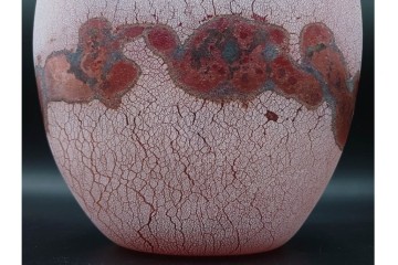 イタリア　アルフレッド・バルビーニ(BARBINI)　ムラノガラス(ムラーノガラス)　高さ約33cm　端正な雰囲気の花瓶　(R-087219)