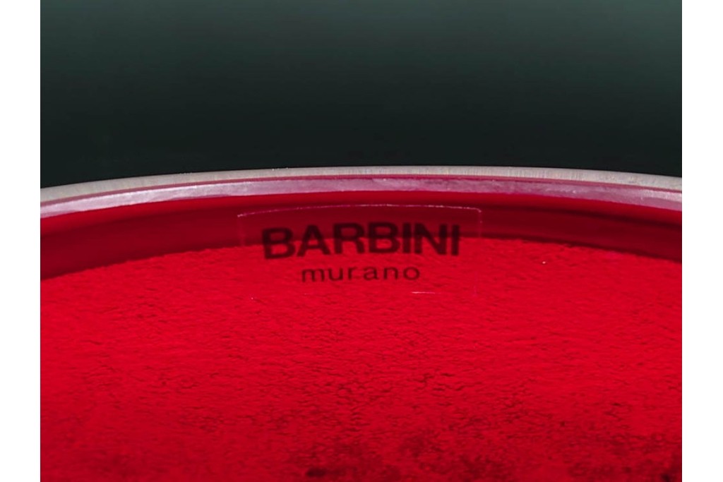 イタリア　アルフレッド・バルビーニ(BARBINI)　ムラノガラス(ムラーノガラス)　高さ約33cm　端正な雰囲気の花瓶　(R-087219)