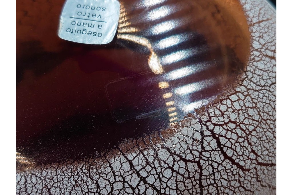 イタリア　アルフレッド・バルビーニ(BARBINI)　ムラノガラス(ムラーノガラス)　高さ約33cm　端正な雰囲気の花瓶　(R-087219)