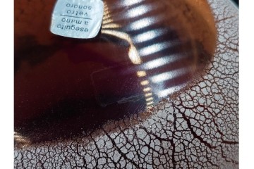 イタリア　アルフレッド・バルビーニ(BARBINI)　ムラノガラス(ムラーノガラス)　高さ約33cm　端正な雰囲気の花瓶　(R-087219)