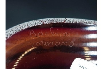 イタリア　アルフレッド・バルビーニ(BARBINI)　ムラノガラス(ムラーノガラス)　高さ約33cm　端正な雰囲気の花瓶　(R-087219)