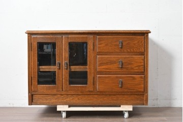 中古　美品　希少な廃番品　三越家具(現カントリーハウス)　Brugge(ブルージュ)　落ち着いたデザインのテレビボード　(R-087224)