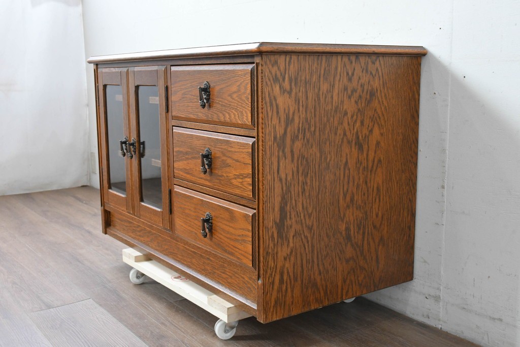 中古　美品　希少な廃番品　三越家具(現カントリーハウス)　Brugge(ブルージュ)　落ち着いたデザインのテレビボード　(R-087224)