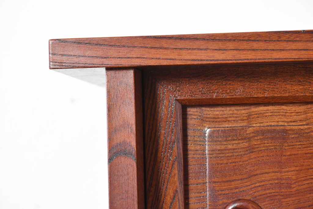 中古　美品　松本伝統指物工芸家具「穂高」　高級感漂う重厚なつくりの茶棚　定価約100万円以上　(R-087225)