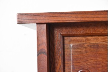 中古　美品　松本伝統指物工芸家具「穂高」　高級感漂う重厚なつくりの茶棚　定価約100万円以上　(R-087225)