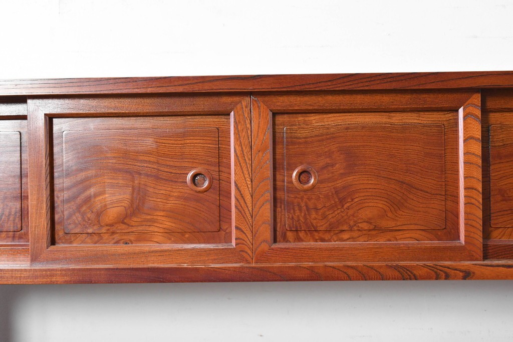 中古　美品　松本伝統指物工芸家具「穂高」　高級感漂う重厚なつくりの茶棚　定価約100万円以上　(R-087225)