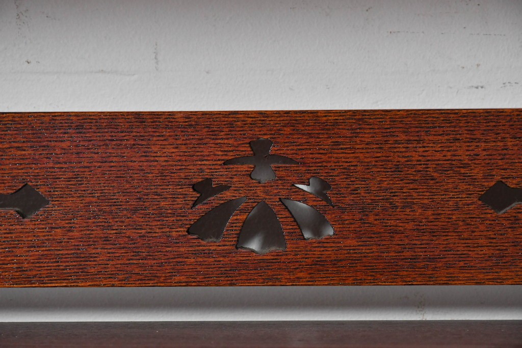 中古　美品　松本伝統指物工芸家具「穂高」　高級感漂う重厚なつくりの茶棚　定価約100万円以上　(R-087225)