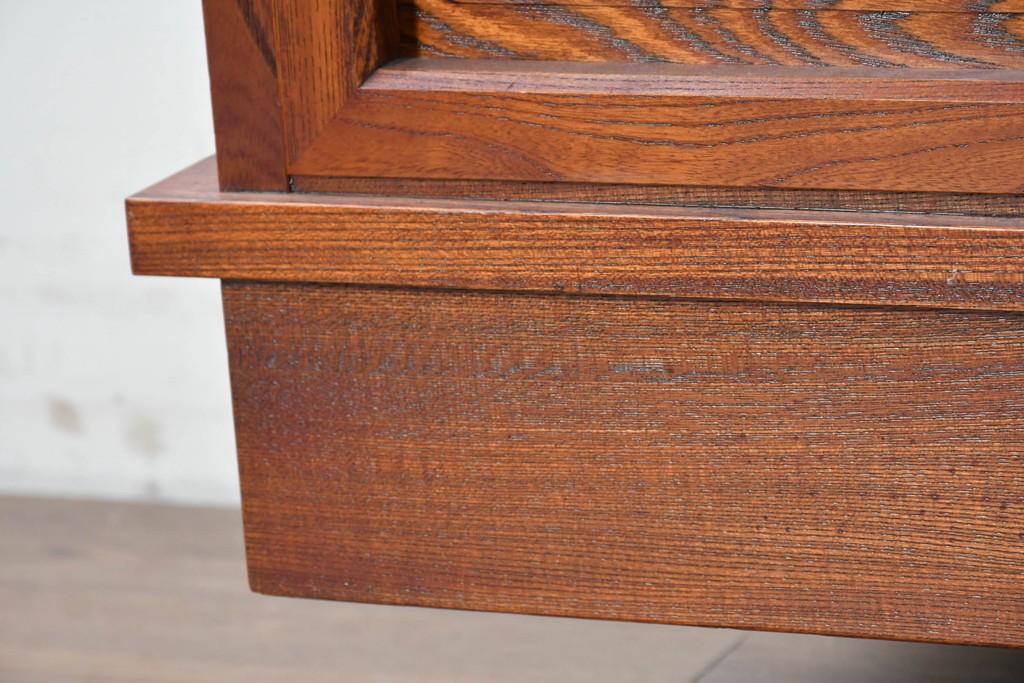 中古　美品　松本伝統指物工芸家具「穂高」　高級感漂う重厚なつくりの茶棚　定価約100万円以上　(R-087225)