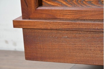 中古　美品　松本伝統指物工芸家具「穂高」　高級感漂う重厚なつくりの茶棚　定価約100万円以上　(R-087225)