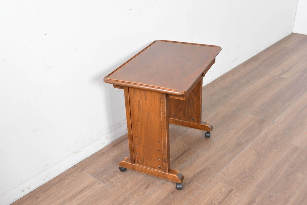 中古　美品　三越家具(現カントリーハウス)　Brugge(ブルージュ)　キャスター付きサイドテーブル　(R-087228)