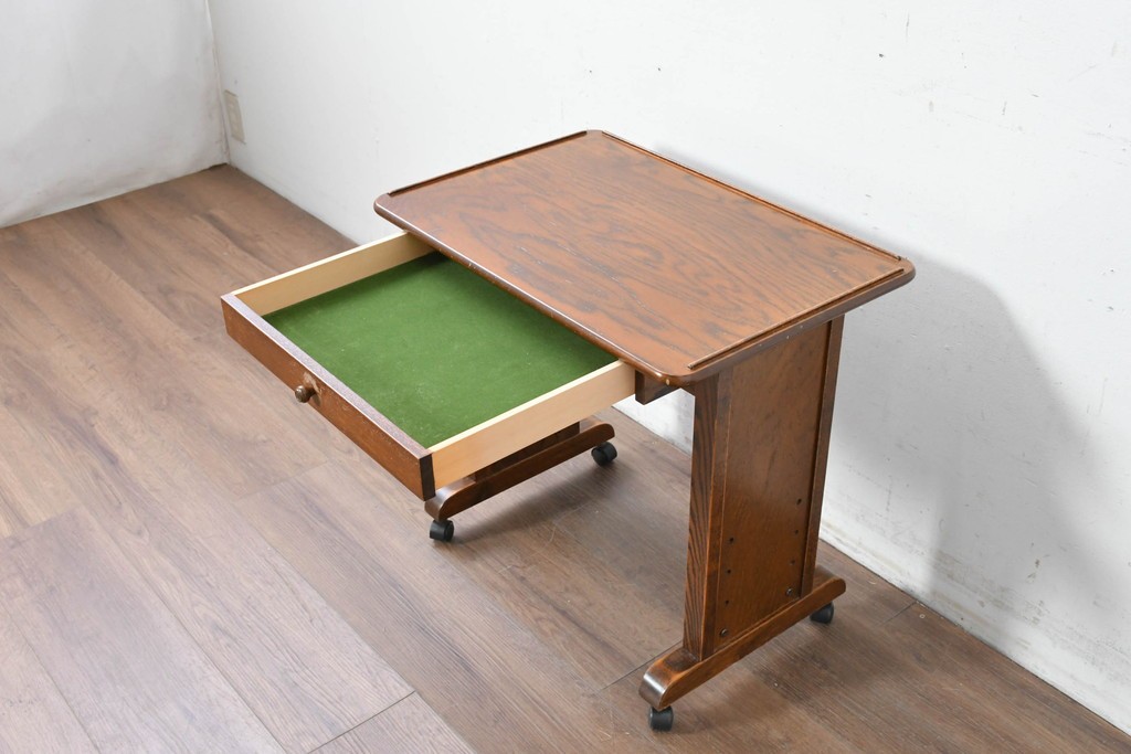 中古　美品　三越家具(現カントリーハウス)　Brugge(ブルージュ)　キャスター付きサイドテーブル　(R-087228)