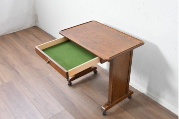 中古　美品　三越家具(現カントリーハウス)　Brugge(ブルージュ)　キャスター付きサイドテーブル　(R-087228)