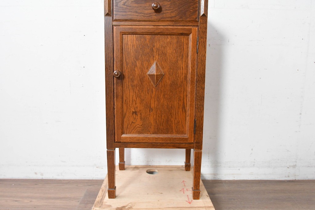 中古　美品　三越家具(現カントリーハウス)　Brugge(ブルージュ)　シンプルながら収納力のあるサイドキャビネット　(R-087229)