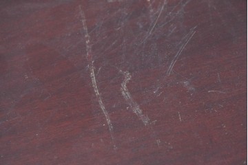 アメリカヴィンテージ　猫脚の引き出し付きナイトテーブル　(R-087230)