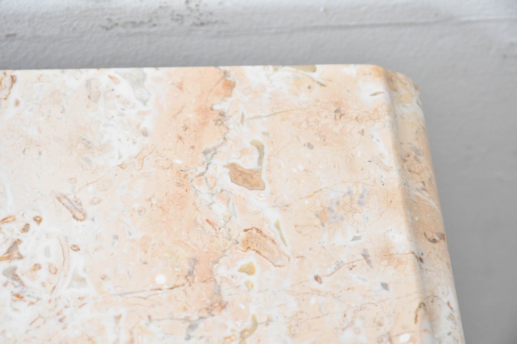 中古　美品　三越家具(現カントリーハウス)　Brugge(ブルージュ)　楢(ナラ)材　天板大理石　上品な大理石天板のクラシックチェスト　(R-087233)