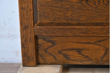 中古　美品　三越家具(現カントリーハウス)　Brugge(ブルージュ)　楢(ナラ)材　天板大理石　上品な大理石天板のクラシックチェスト　(R-087233)