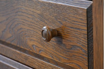 中古　美品　三越家具(現カントリーハウス)　Brugge(ブルージュ)　楢(ナラ)材　天板大理石　上品な大理石天板のクラシックチェスト　(R-087233)