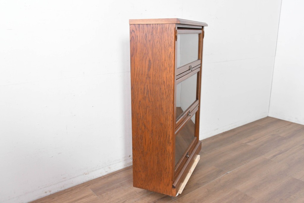 中古　三越家具(現カントリーハウス)　Brugge(ブルージュ)　フラップ扉の3段ブックケース　(R-087234)