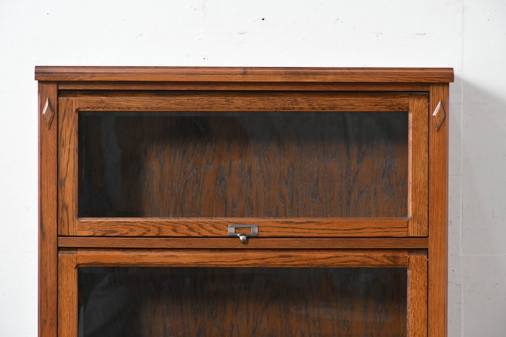 中古　三越家具(現カントリーハウス)　Brugge(ブルージュ)　フラップ扉の3段ブックケース　(R-087234)