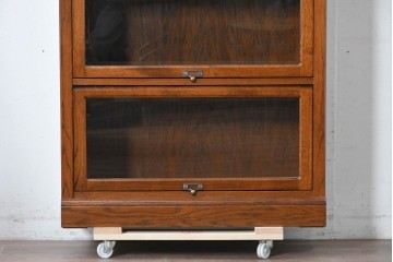 中古　三越家具(現カントリーハウス)　Brugge(ブルージュ)　フラップ扉の3段ブックケース　(R-087234)