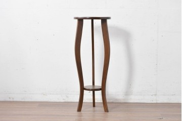 中古　カントリーハウス　優美な曲線脚のサイドテーブル　(R-087237)