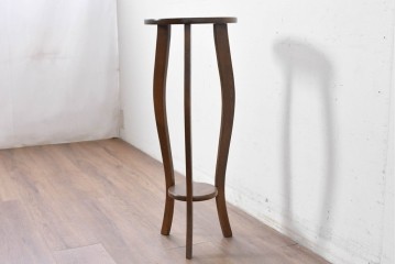 中古　カントリーハウス　優美な曲線脚のサイドテーブル　(R-087237)