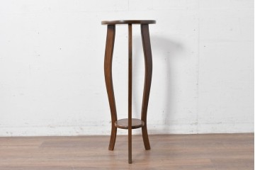 中古　カントリーハウス　優美な曲線脚のサイドテーブル　(R-087237)