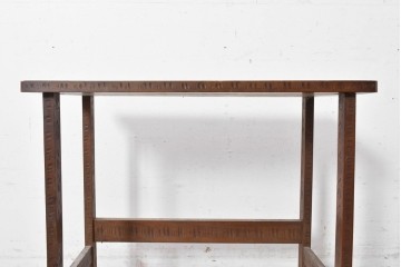 和製ヴィンテージ　軽井沢彫り　桜の彫刻が施された木製テーブル　(R-087239)