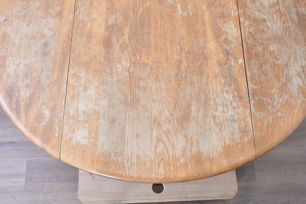 イギリスビンテージ　ERCOL(アーコール)　シンプルで扱いやすいドロップリーフテーブル　(R-087245)