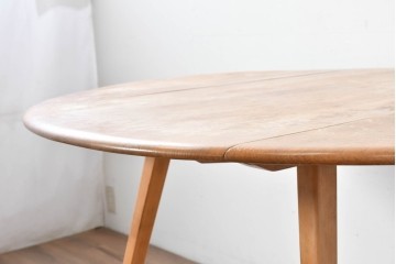 イギリスビンテージ　ERCOL(アーコール)　シンプルで扱いやすいドロップリーフテーブル　(R-087245)