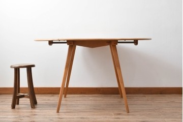 イギリスビンテージ　ERCOL(アーコール)　シンプルで扱いやすいドロップリーフテーブル　(R-087245)