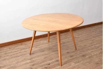 イギリスビンテージ　ERCOL(アーコール)　シンプルで扱いやすいドロップリーフテーブル　(R-087245)