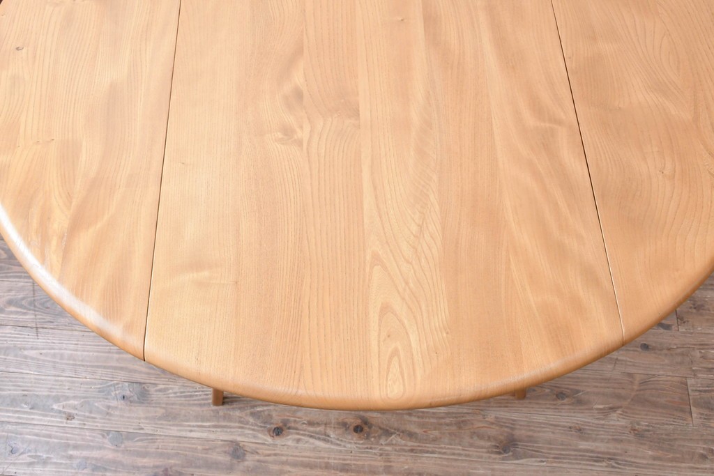 イギリスビンテージ　ERCOL(アーコール)　シンプルで扱いやすいドロップリーフテーブル　(R-087245)