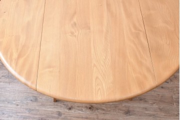 イギリスビンテージ　ERCOL(アーコール)　シンプルで扱いやすいドロップリーフテーブル　(R-087245)