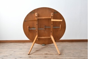 イギリスビンテージ　ERCOL(アーコール)　シンプルで扱いやすいドロップリーフテーブル　(R-087245)