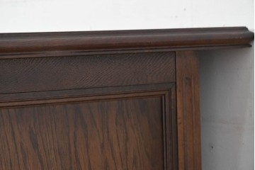 和製ヴィンテージ　国産　ナラ材　収納力に優れた使い勝手の良い両袖デスク　(R-087246)