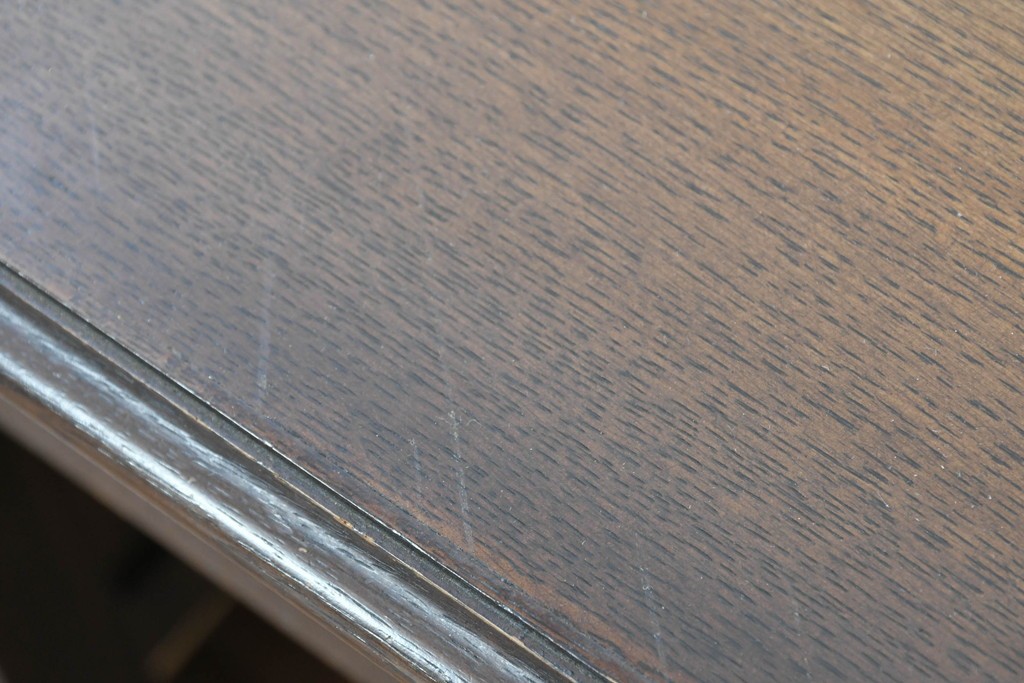 和製ヴィンテージ　国産　ナラ材　収納力に優れた使い勝手の良い両袖デスク　(R-087246)