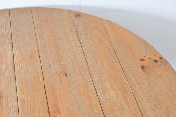 中古　アメリカ　ETHAN ALLEN(イーセンアーレン)　アメリカンカントリー　アンティーク調の素朴な風合いが魅力のエクステンションテーブル　(R-087247)