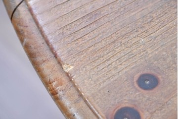 中古　アメリカ　ETHAN ALLEN(イーセンアーレン)　アメリカンカントリー　アンティーク調の素朴な風合いが魅力のエクステンションテーブル　(R-087247)