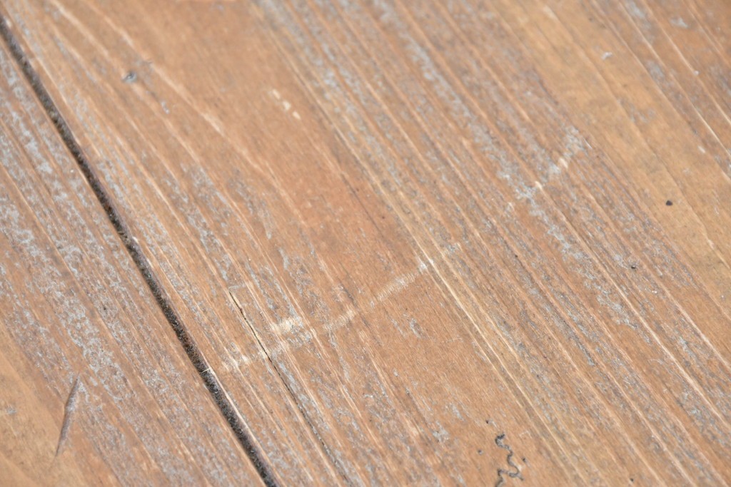 中古　アメリカ　ETHAN ALLEN(イーセンアーレン)　アメリカンカントリー　アンティーク調の素朴な風合いが魅力のエクステンションテーブル　(R-087247)