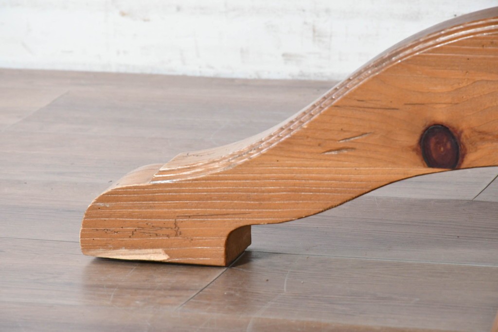 中古　アメリカ　ETHAN ALLEN(イーセンアーレン)　アメリカンカントリー　アンティーク調の素朴な風合いが魅力のエクステンションテーブル　(R-087247)