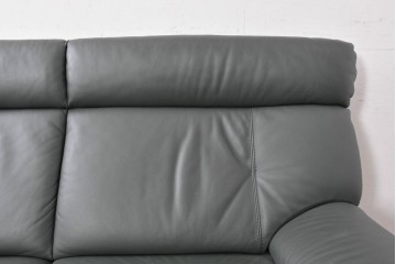 中古　FALIO JAPAN取扱い　ASE社　本革　ゆったりくつろげる2人掛けソファ　定価約29万円　(R-087250)