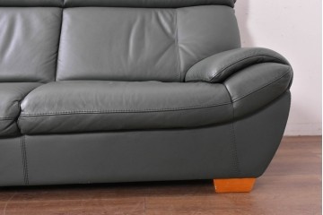 中古　FALIO JAPAN取扱い　ASE社　本革　ゆったりくつろげる2人掛けソファ　定価約29万円　(R-087250)